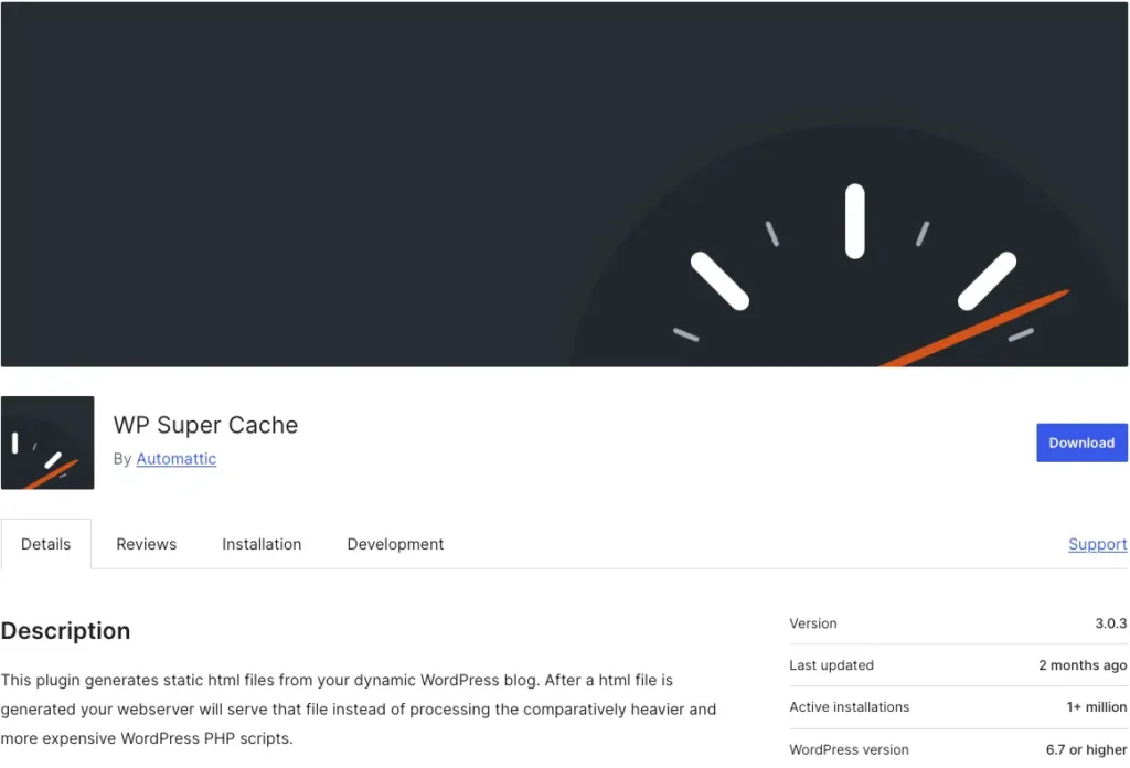 6 Must-Have WordPress Plugins to Get Started 4 WordPress performance plugin interface improving website speed and caching
