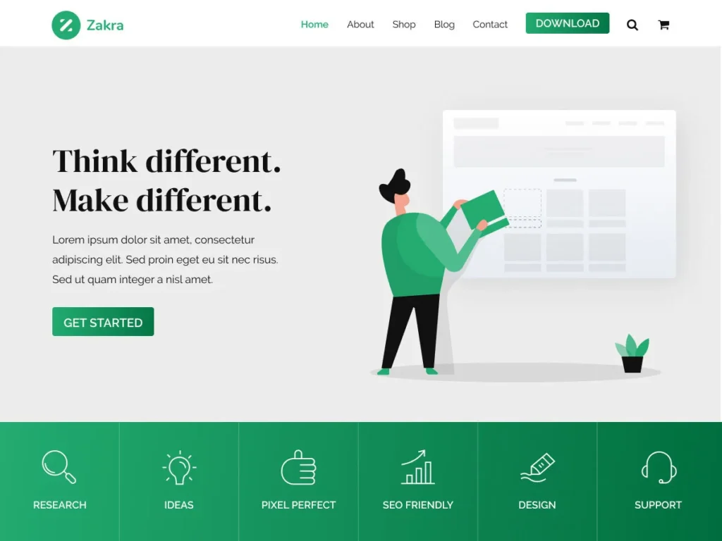 Top 6 Free WordPress Themes for Beginners (Elementor & Gutenberg Picks) 6 Zakra Theme – modern and responsive WordPress theme for Elementor websites