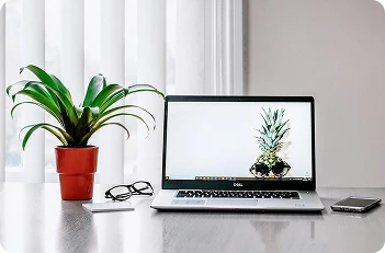 deskview of a laptop