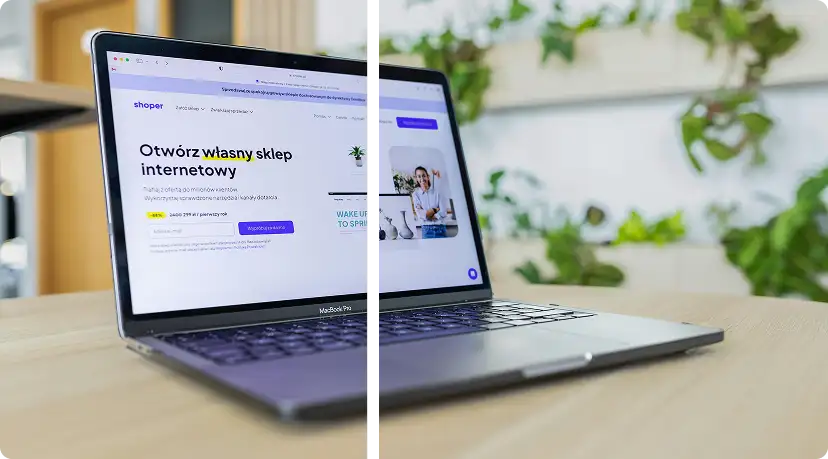Laptop on a desk, Web design work