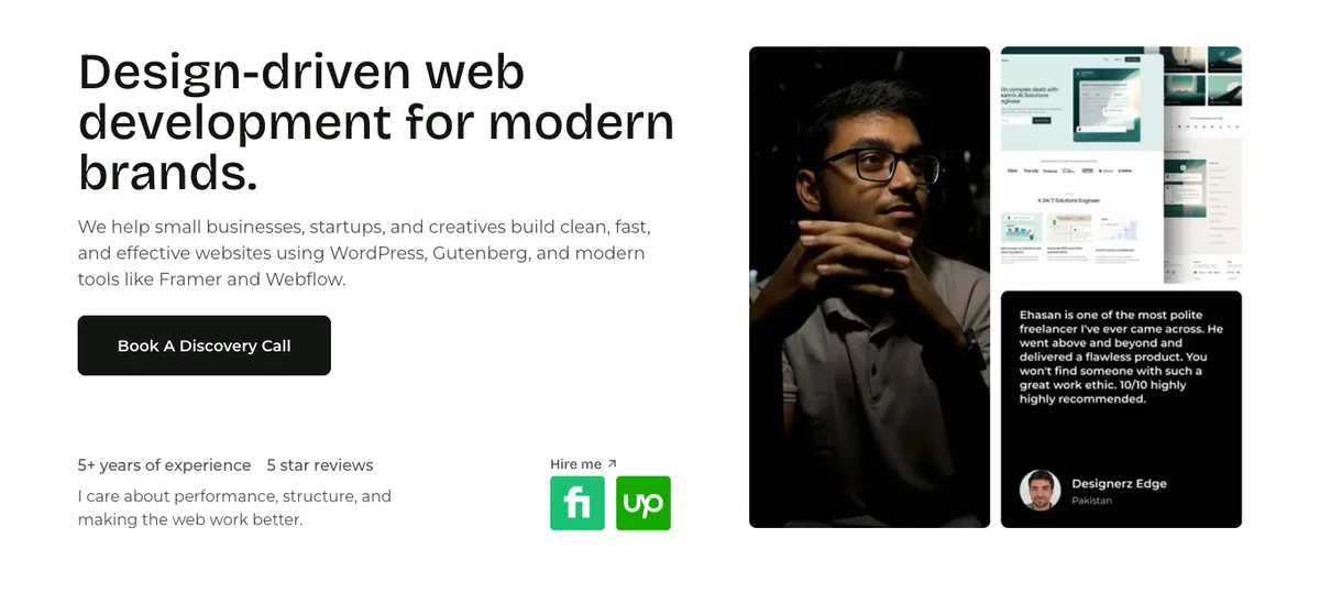 Kadence Blocks for WordPress: The Complete Guide 2 The onylogy.com hero built with Kadence Blocks