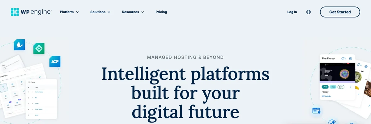 What Is Web Hosting? A Simple Beginner Guide (and Where to Buy It) 6 WP Engine homepage for managed WordPress hosting for professionals